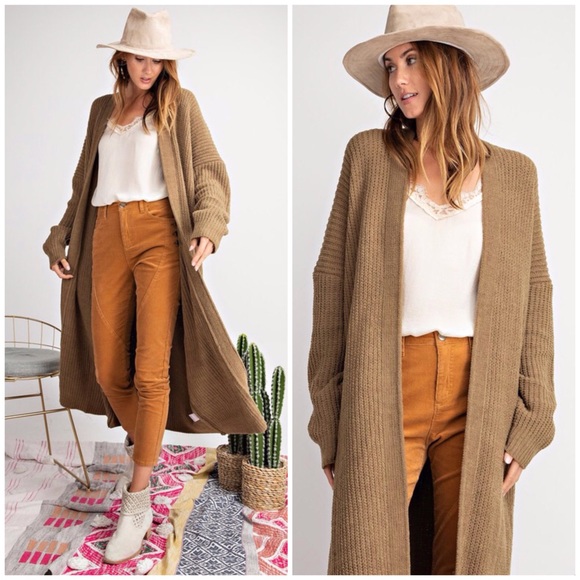 January Summer Sweaters - ❄️LIGHT OLIVE LONG CARDIGAN